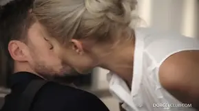 Kristof is lucky to fuck sexy blonde secretary in the office