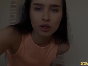 DTFsluts - Russian teen Juicy Leila fucked in the kitchen