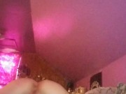 Early morning ride multiple squirts and small pussy queefing