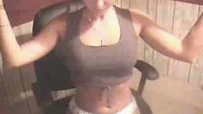 Simultaneously hot and cold camgirl loves both chatting and stripping