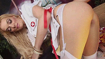 Naughty Blonde Nurse With With Big Boobs Stacey Saran Sucks And Fucks