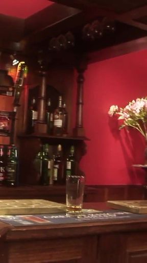 At the PUB the sexy and willing bartender fucks the slut on duty
