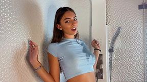 lesbian wet clothes shower before scene with yoya grey and nelly kent