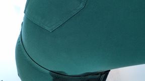 Tight Green Skinny Jeans Wetting