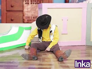 TOY STORY PARODY - Woodick and the breasty Jessie Small have sex and hide from Andy