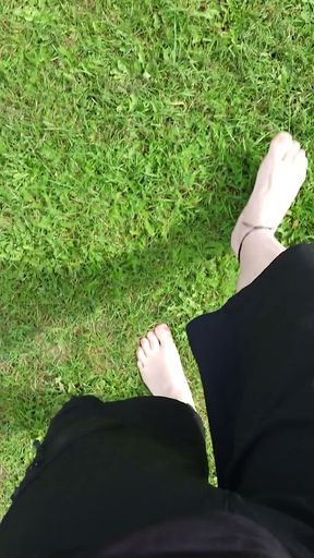 Barefoot in the September North Sea in Wangerland