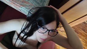 I Convinced My Beautiful Slutty Step-cousin to Go up to the Bathroom to Take Out My Hot Semen