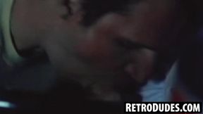 Muscled retro hottie Rory gets his throat choked and fucked by Richard West