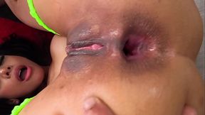 Sexy latina is double penetrated. REBECCA JOHNSON. DP. 3 on 1. ANAT035