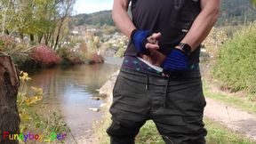 A gay emo guy jerks off his thick cock at Lake Tegernsee.