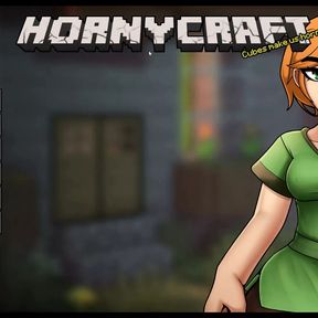 HornyCraft Minecraft Hentai game parody PornPlay Ep.1 a sexy gold bikini armor for Alex