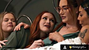 MOMMY'S GIRL - MILF Siri Dahl Comforts Stepdaughter & BFFs Coco Lovelock & Vanessa Sky