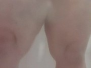 Arab BBW has a soapy shower with you