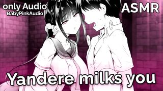 ASMR - Yandere Milks you (hand job Bj FETISH) (Audio Roleplay)