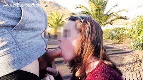 I&#039;m back. I give him an amazing blowjob and swallow the cum.