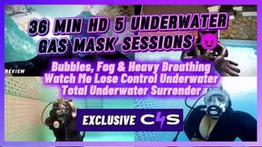 Scuba Gas Mask Girl: 5 Underwater Breath Play Sessions – Heavy Breathing, Foggy Masks & Total Surrender (36 Min HD 1080p)