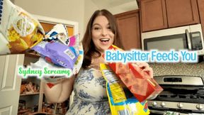 Babysitter Feeds You - BBW Sydney Screams Fattens You by Feeding You Junk Food - 720 mp4