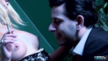 He uplifts the spirits of the blonde milf by having anal sex and a facial