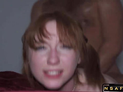 HE SET HER PUSSY ON FIRE Big Titty Teen Redhead Screams for more Lilly Mays