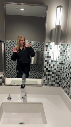 Peeing in the airport lounge