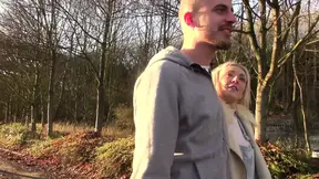 Amber Deen gets fucked on the sofa by Joshua Maine and Oliver Sims