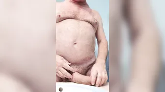 Daddy chats and strokes his big cock on webcam