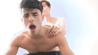 Eros Garcia and Khai Victor Bareback Backstage Fuck