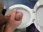 Moaning hard while flicking my dick and cumming