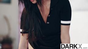Brunette beauty Anissa Kate takes on a monster dick