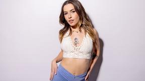 ”Teen Chanel Camryn fingers her unshaved snatch until she orgasms hard”