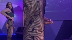 My Naughty Rips Fishnets and Precum Flood