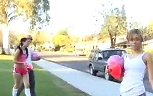 Scorching teen threesome
