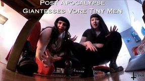 Post Apocalypse Giantesses Vore Tiny Men - WMV - featuring Lita Lecherous and Jane Judge, an unaware giantess clip with hungry giant women eating tinies like bugs, stomping, hunting, belly rubbing and digesting their food on Science Friction