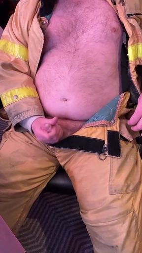 Cum on Fireman Turnout Pants
