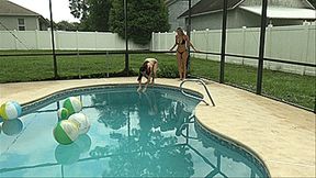 Wet Hair Lifeguard Training In Pool With Ashlynn Taylor & Nikki Brooks (HD 1080p MP4)