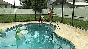 Wet Hair Lifeguard Training In Pool With Ashlynn Taylor & Nikki Brooks (HD 1080p MP4)