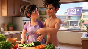 Stepson bangs hot Latina milf stepmom in kitchen and near the washing machine