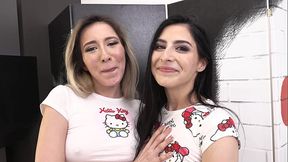 Triology part III - 5on2 Kaitlyn Katsaros &amp_ Sweet Sophia 100% Hell (very rough scene) with fisting