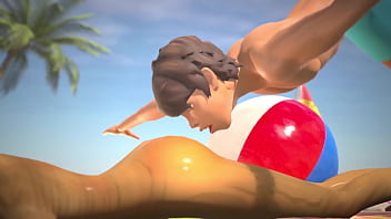 3DGSPOT - Oily Babe Gets Her Pussy Pounded At The Beach! 3D ANIMATION!