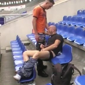 Fucked by straight Arab in stadium