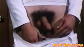 Adorable teenagers butt drilled in bareback spitroast 3some
