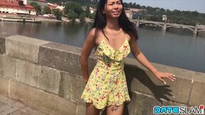 Asian chick gets her mouth and pussy fucked after lovely date