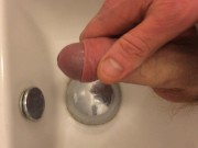 Quick play with myself in mate's bathroom (no cum)