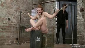 ”Bound gagged redhead lesbian whipped”