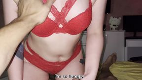 hungry milf seduces pizza delivery man while husband is on business trip