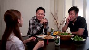 Busty Chick, Toyed &amp; Shared: Japanese Threesome Explodes