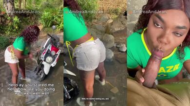 Stepbrother fucks his stepsister in the river big ass ebony cumshot