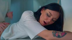Russian Stepsis Kitchen Fuck - Cries During Deep Throat