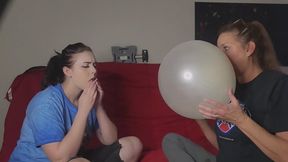 Teaching November to blow BIG!!