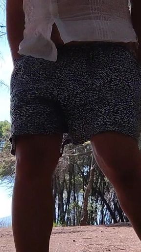 MILF Peeing on Mushrooms in the Forest